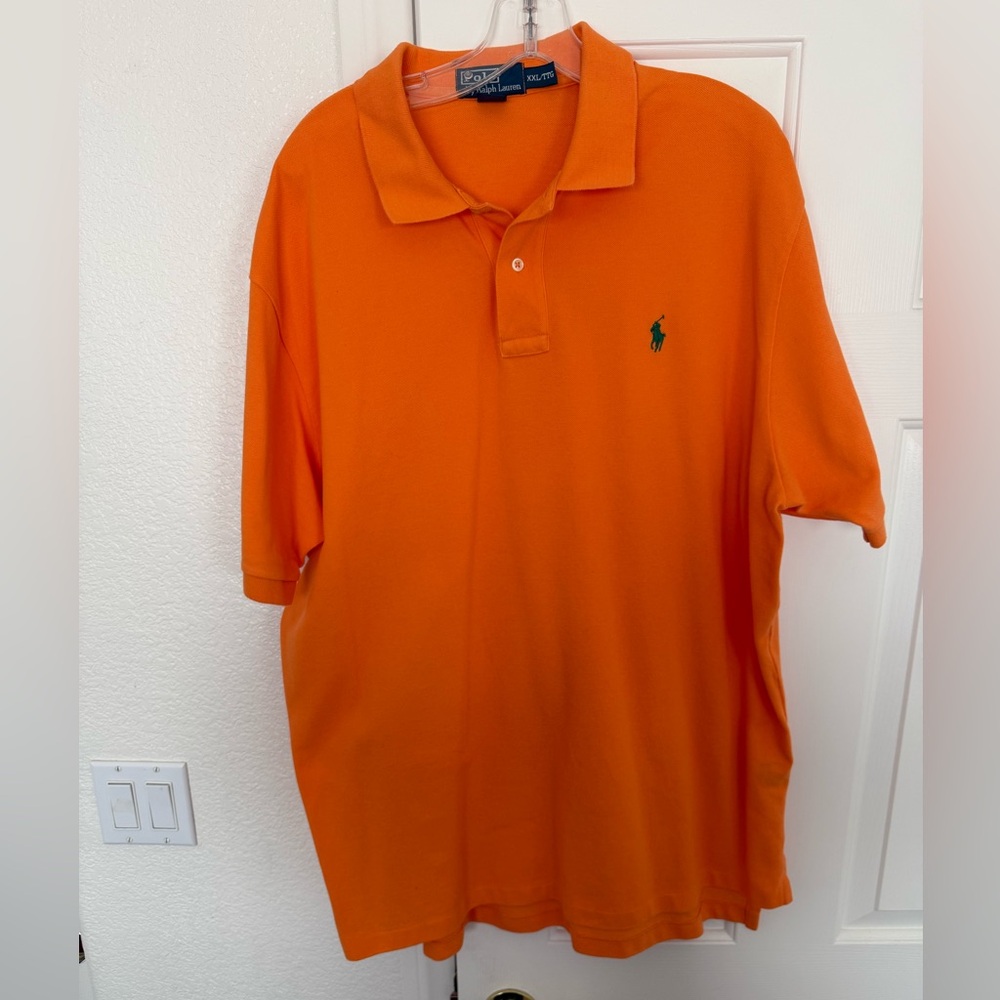 Ralph Lauren Orange Polo Shirt Classic Piqué